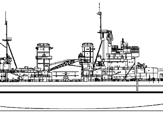 Боевой корабль HMS Prince of Wales 1941 [Battleship] - чертежи, габариты, рисунки